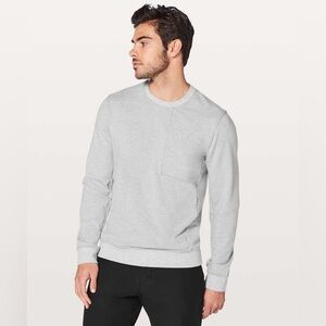 Lululemon City Sweat Crew in Heathered Ultra Light Grey